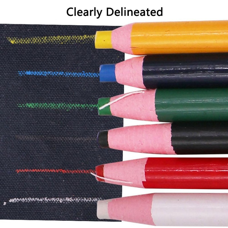 SagaSave (Blue & Green 24Pcs) Water-insoluble Dressmakers' Chalk Pencils, 12