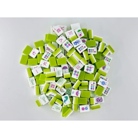 New Four Layer Anti Fading Acrylic Hand Painted Mahjong European and American Mahjong Tiles WholesaleColor: Grass