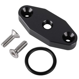 Podavelle 1/8 NPT Turbo Oil Feed Plate Adapter Oil Cooler Block-Off Cover LS1 LSX LS3 LQ4 LQ9 LR4 LS6 L33 LS2 LH6 L92 L76 L98 L9H L20 L94 LZ1 L99 L96 LC8 L77 Black