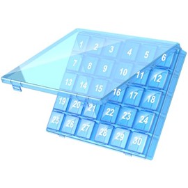Monthly Pill Organizer Once a Day - 30 Day Pill Organizer Box - Squeeze to Open - Large Compartments Portable Case for Travel, Month Pill Cases Medici