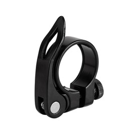 Bicycle Seat Clamp with Quick Release, Aluminium Alloy Seat Clamp, Quick Release Seat Post Clamp for Road Bike and MTB (Black, 31.8 mm)
