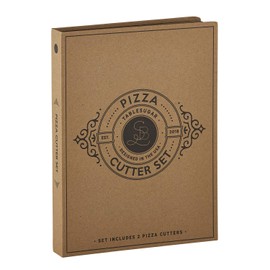 Santa Barbara Design Studio Gift Set Kitchen Essentials TableSugar Kraft Cardboard Book Gift Box, 2-Pieces, Pizza Cutter