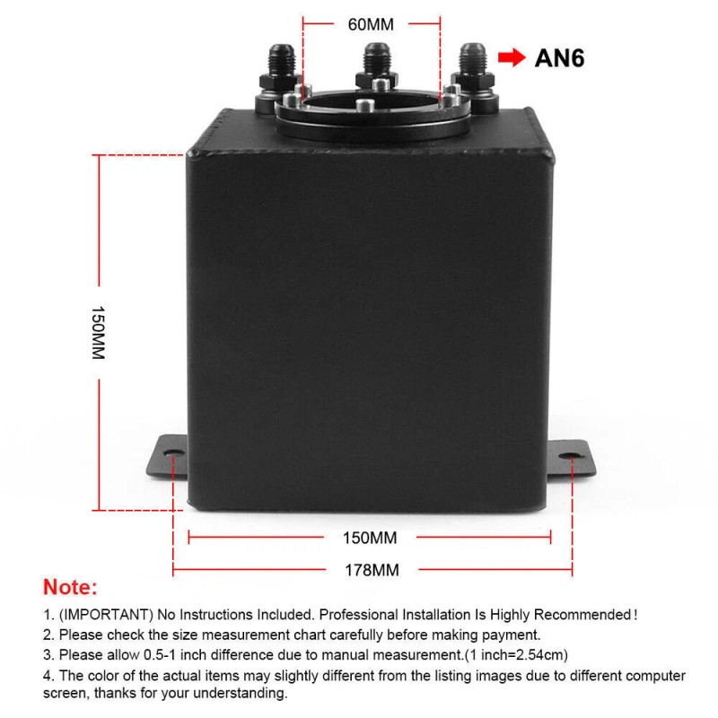OSIAS 044 External Fuel Pump + 2L Black Aluminum High