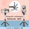 Maíz Selfie Stick Tripode Control Bluetooth 3 En 1 Para