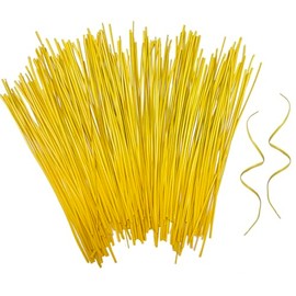 200 Pcs 6" Garden Plastic Plant Twist Ties Reusable Yellow Cable Ties for Climbing Plant Support, Christmas Tree, Bags, Gardening Activity.(Yellow)