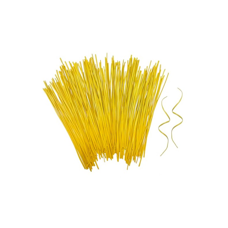 200 Pcs 6" Garden Plastic Plant Twist Ties Reusable Yellow
