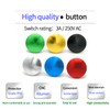(2Pcs) 22mm Mushroom Head Black Push Button Switch 7/8in Waterproof