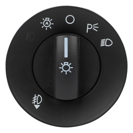 SCITOO Headlight Switch for Ford Edge 2007-2010, F-250/F-350/F-450/F-550 Super Duty 2008-2010, Replaces 7C3Z11654CA/8C3Z11654CA, Push Button, Lever Actuator, ON-ON Operation, Black
