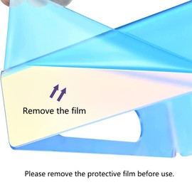 Singring Acrylic Makeup Tray Iridescent Organizer Box with Handles Rainbow Storage Colourful Decorative Tray for Vanity Drawer (11.8x7.6x1.9 inch)