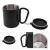 Stainless Steel Water Cup Double Layers Slip Resistant Practical Insulated
