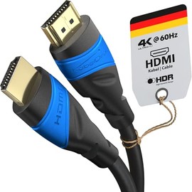 KabelDirekt – Câble HDMI 4K – 33ft/10m y longitudes mayores (7.5m–22.5m) – Cable HDMI diseñado en Alemania – Soporta 4K@60Hz, UHD, HDR, ARC, Ethernet 