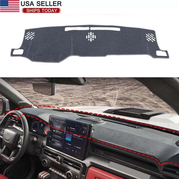 Unbranded For Toyota Tacoma 2024-2025 Grey Car Dashmat Dash Cover