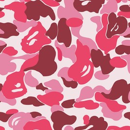 AINITAOCOM Self-Adhesive Vinyl Pink Camouflage Contact Paper Peel and Stick Camouflage Wallpaper for Walls Cabinets Furniture Door Classroom Arts Crafts Removable 17.7x117 Inches