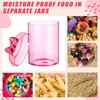 Meanplan 2 Pack Glass Candy Jar Storage Containers with Airtight