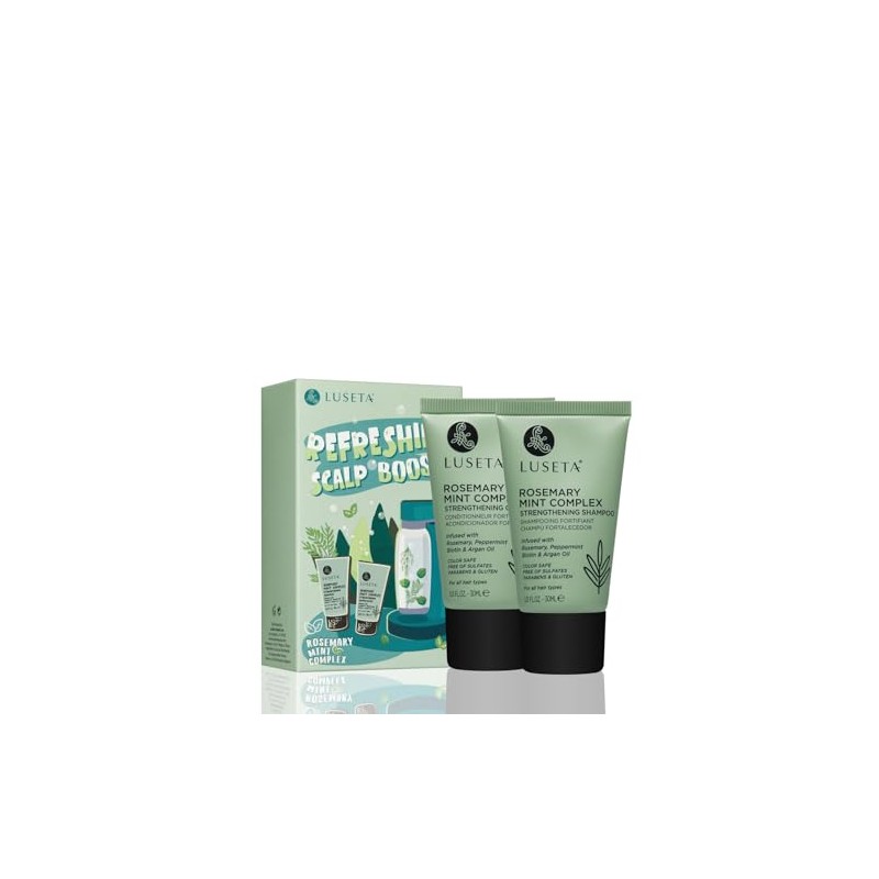 Luseta Rosemary Mint Shampoo and Conditioner Set Travel Kit Strengthen