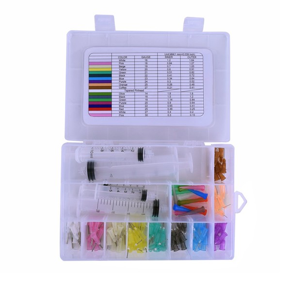 HUAHA 100pcs 1/2" Stainless Blunt Tip Dispensing Needles set +