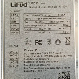 lifud 40W Dimmer Lifud Panel Light LED Driver Model LF-GMD045YSIV (P) 1000u Dimmable
