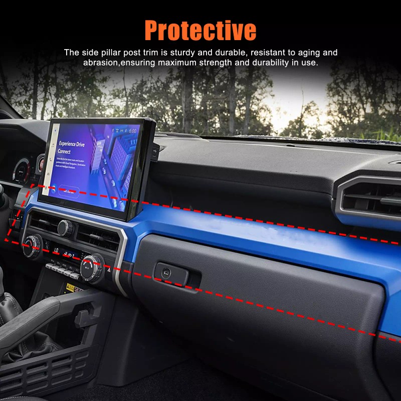 MODY ABS Carbon Fiber Dashboard Center Console Cover Trim For