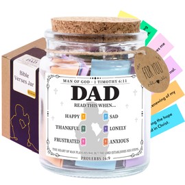 Bible Verses Jar For Dad, Fathers Day Gifts, Christian Gifts for Men, Bible Verse Jar, Bible Accessories, Prayer Jar, Hope Jar, Bible Stuff, Scripture Gifts.