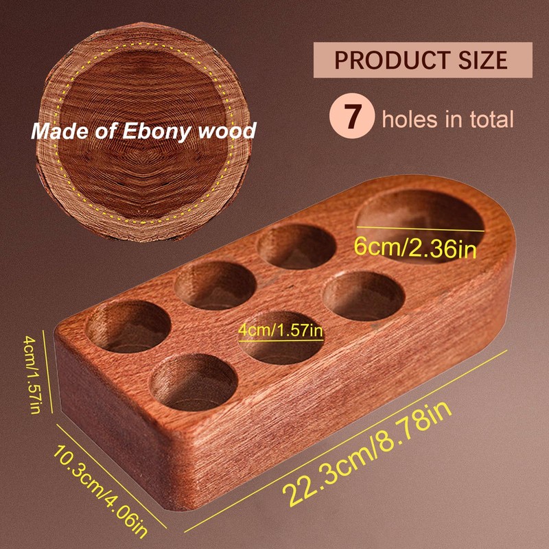 RoseFlower Ebony Essential Oil Holder Stand - 1 Large &