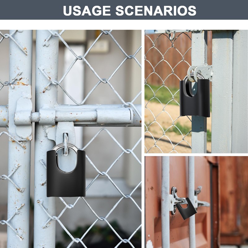 ZHEGE Outdoor Combination Padlock, 4 Digit Padlocks with Code, Heavy