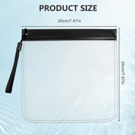 Pack of 2 Aeroplane Bags, Liquids, 20 x 20 cm, Toiletry Bag, Clear Make-Up Bag, Plastic Toiletry Bag, Travel Bag, Waterproof Hand Luggage Bag, Toilet Bag Set