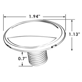 Manufacturers' Select ITC LED Down Courtesy Light - RV/Marine LED Light with Stainless Steel Bezel, Clear Accent Window with Blue LED Light (69307SS-CLBL) (B07VN776VM)
