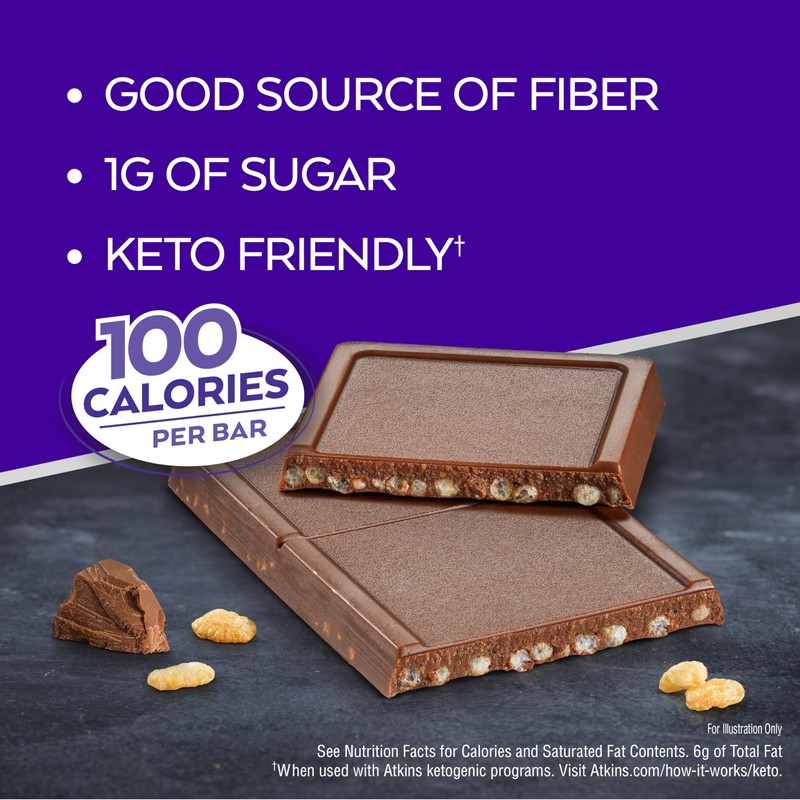 Atkins Endulge, Crunchalicious Bar, 1g Net Carbs, 1g Sugar, Good