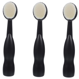 IWOWHERO 3pcs Self Standing Face Scrubber Soft Facial Cleansing Brush with Handle for Deep Cleaning Exfoliating Pore Unclogging Face Washing Tool for Smooth Skin
