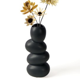 Notakia - Florero de cerámica para decoración del hogar, centro de mesa hecho a mano con forma de adoquines para bodas, decoración, decoración del hogar, sala de estar, hogar, oficina, centro de mesa