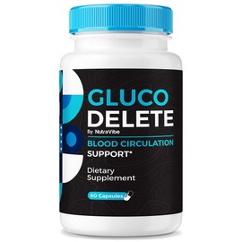 NutraVibe Gluco Delete – Original GlucoDelete Formula with Premium Ingredients to Help Support Daily Energy, Circulatory Balance & Healthy Levels | Just 2 Easy-to-Swallow Pills a Day (60 Capsules)