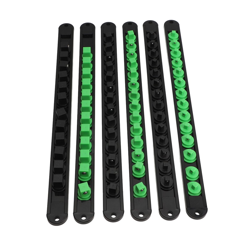 6pcs Socket Organizer 360° Swivel Removable End Cap 1/4 Inch