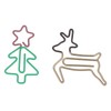 100pcs Paper Clips Lovely Christmas Tree and Deer Shape Metallic