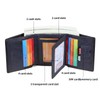 Trifold Wallets for Men Genuine Leather Large Capacity RFID Blocking,