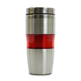 NuFazes 16 Oz Red Double Wall Stainless Steel Bottle Tumbler with Thumb Slide Closure