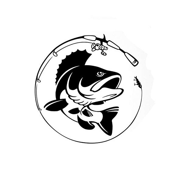 greestick Sticker Carp 14 x 14 cm Black by Angler