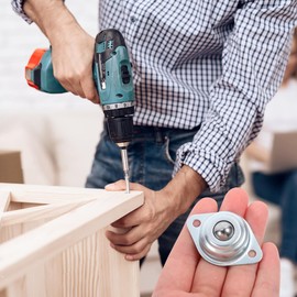 Castor Wheels: 12Pcs Mini Swivel Casters for Small Appliances Carbon Steel Bearings Low Noise Office Chair Wheels Smooth Rotation for Furniture and Storage Bins