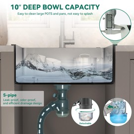 YITAHOME Drop In Kitchen RV Sink 25 in Top mount 304 Stainless Steel Single Bowl Sink with Accessories for Workstation, Bar Sinks 25 x 22 x 10 Inch