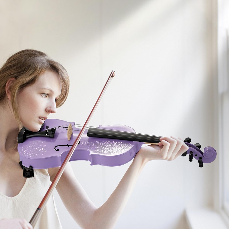 Poseidon Acoustic Violin for Beginner, Full Size Violin Set for