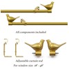 MERIVILLE 3/4" Diameter Farmhouse Single Window Treatment Curtain Rod, Bird