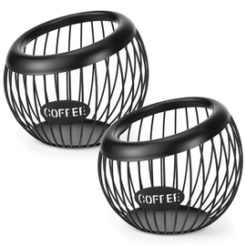 2 Pcs Coffee Pod Holder, Espresso Pod Holders Metal (Black)