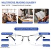 SOPHILY Progressive Multifocus Reading Glasses Men Lightweight Titanium Arm No-line