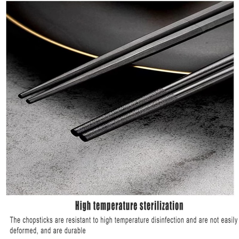 Chopsticks, 5 Pairs Premium Reusable Multicolour Chopsticks for Sushi Japanese