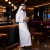 Traditional arabic costume for men, Long Sleeve White Islamic thobe
