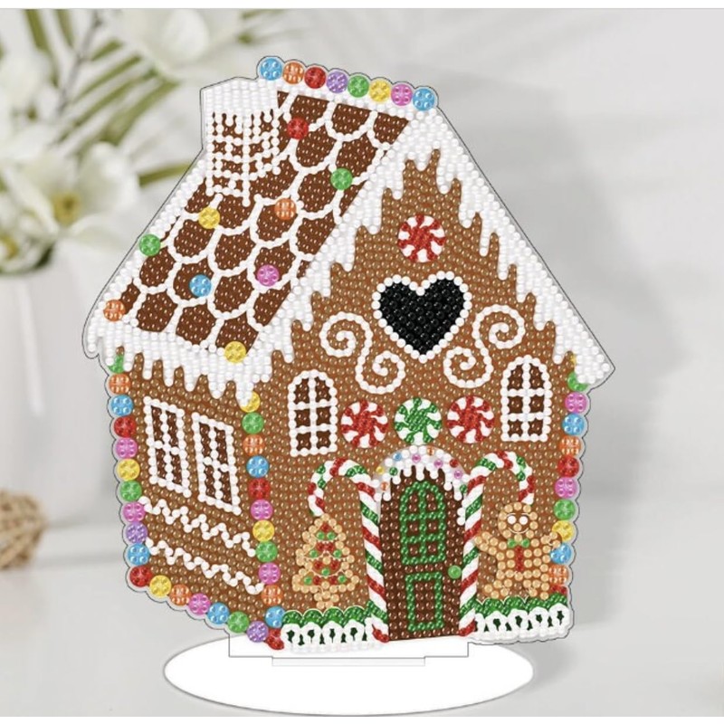 Syntego 5D DIY Cute Christmas Gingerbread House Diamond Painting Art