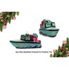 2 Count Blown Glass Speedboat Speed Boat Christmas Ornament