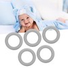 5pcs Baby Soft Silicone Teething Ring Toy Infant Safe Elastic