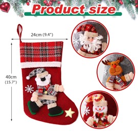 papasgix Santa Stocking Set of 4 Christmas Stocking for Fireplace Large Santa Stocking for Filling Gift Bag Candy Bag Gift Bag Christmas Tree Pendant Christmas Decoration