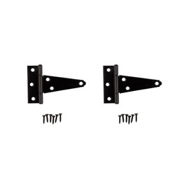 National Hardware N129-007 V286 Extra Heavy T Hinges in Black, 2 pack,4 Inch