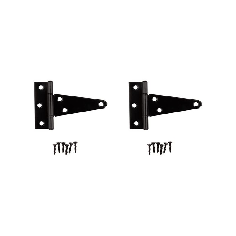 National Hardware N129-007 V286 Extra Heavy T Hinges in Black,